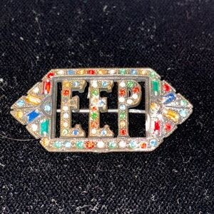 1930s Art Deco Initial Brooch “EEP” Excellent Vintage Condition